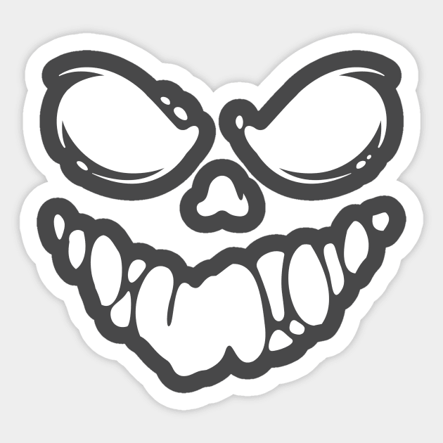 Spooky Scary Ghost Face Costume Sticker by neverland-gifts